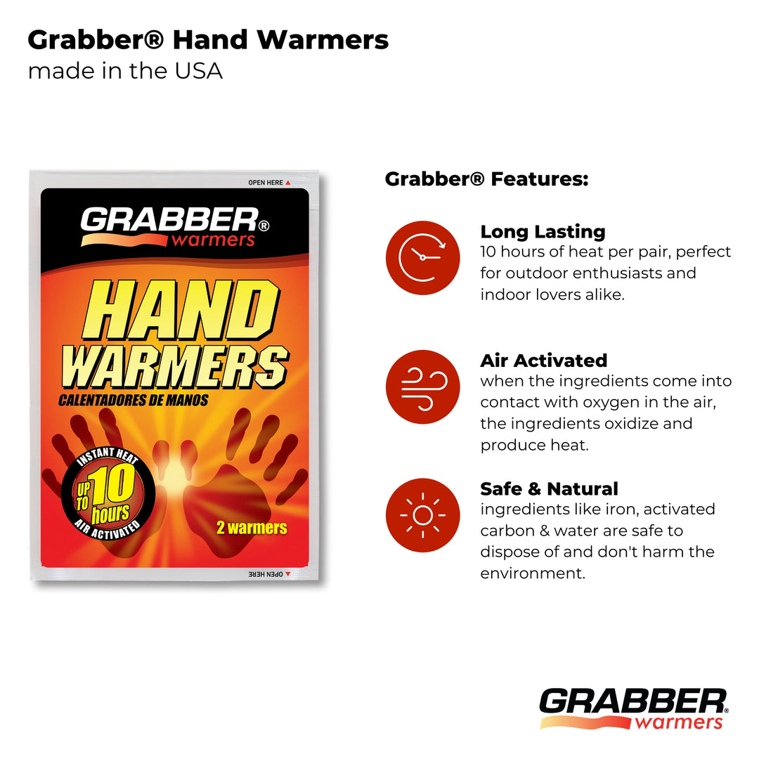 Bulk Grabber® Hand Warmers | 8 Displays, 320 Pair