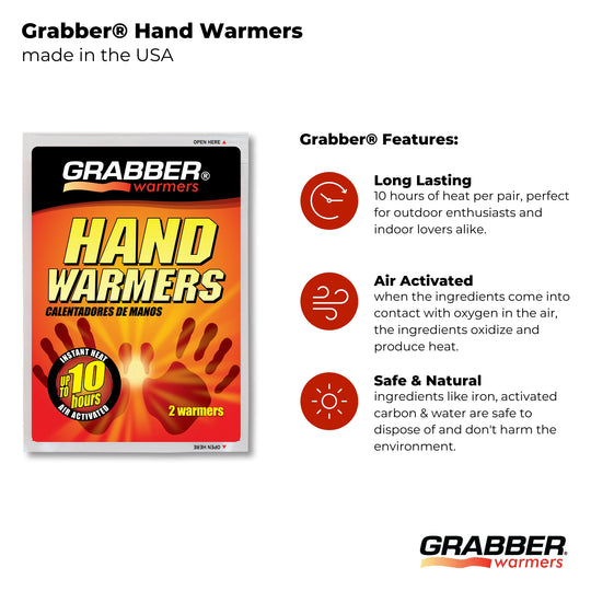 Bulk Grabber® Hand Warmers | 8 Displays, 320 Pair