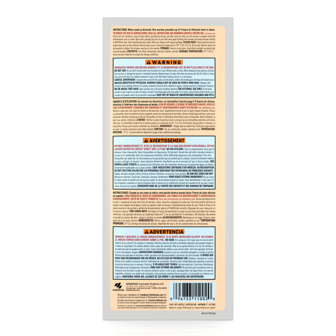 Bulk HotHands® Adhesive Foot Warmers | 8 Displays, 128 Pair
