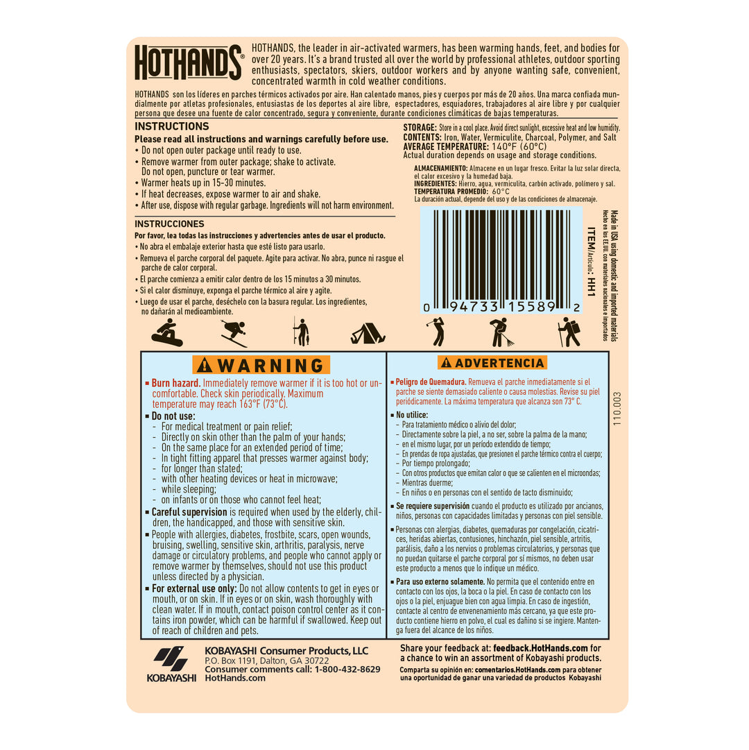 HotHands Super Hand & Body Warmers | 40 Pack