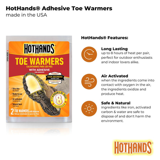 HotHands 8 Hour Adhesive Toe Warmers | 40 Pairs