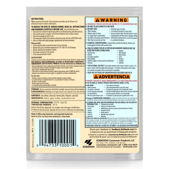 HotHands 8 Hour Adhesive Toe Warmers | 40 Pairs