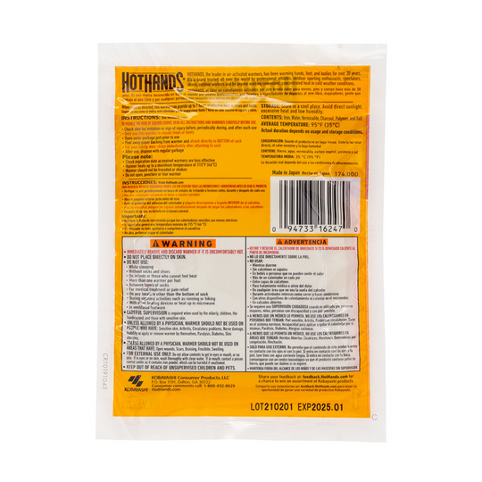 HotHands® Adhesive Bigfoot Toe Warmers | 5 Pair